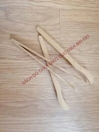 Kẹp gỗ tập gắp pom pom loại đầu uốn cong dài 18cm - Vận động tinh