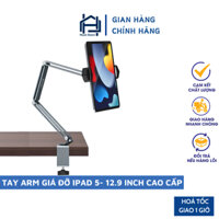Kẹp ipad điện thoại cạnh bàn, giá đỡ máy tính bảng cao cấp HSON hợp kim nhôm siêu bền