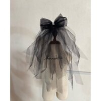 Kẹp Khăn Voan Màu Đen Sang Chảnh Cho Bé Gái, Khăn Voan Cô Dâu Màu Đen Cho Bé HANNAH KIDS