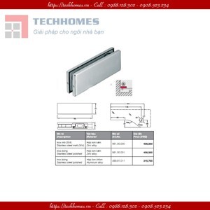 Kẹp kính dưới bằng nhôm Hafele 489.81.011