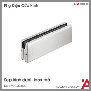 Kẹp kính dưới Inox mờ Hafele 981.00.000