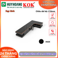 Kẹp kính huy hoàng KK04-ABC kẹp kính góc L 04 mạ đồng đen chất liệu INOX cửa kính kích thước 218x51x30.6mm chính hãngKOK