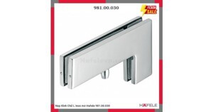 Kẹp kính L Inox mờ Hafele 981.00.030