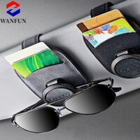 Kẹp kính râm mắt RADIANTEDGE, Hộp đựng vé thẻ da lộn đa chức năng, Khung kính mắt ô tô sáng tạo đơn giản thời trang bền bỉ dành cho nam