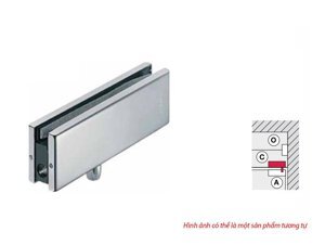 Kẹp kính trên khung có ty inox bóng Hafele 981.00.021