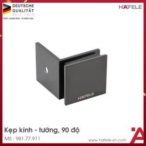 Kẹp kính tường 90độ có đế đen mờ Hafele 981.77.911