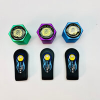 Kẹp lơ bida Roku nhôm, Combo kẹp + hộp đựng lơ bi a/Billiards kèm 2 miếng dán kim loại