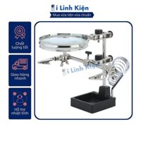 Kẹp mạch hàn kính lúp kèm giá đỡ lò xo đa năng 3 trong 1 chất lượng tốt.