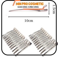 Kẹp mỏ vịt inox 12 cái dùng uốn tóc sóng nước