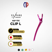 Kẹp mỏ vịt làm tóc YS PARK CLIP-L chất liệu nhôm chống gỉ kháng hóa chất size L hàng chính hãng made in Japan