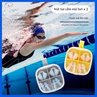 Kẹp Mũi Bơi Nút Bịt Tai Chống Nước Silicon Bịt Mũi Thiết Bị Lặn Unisex Chống Bụi Mũi Nước Trẻ Em