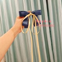 Kẹp nơ SOPHIE Kẹp tóc nơ ruy băng tua rua tiểu thư - kẹp nơ nửa đầu  - 05