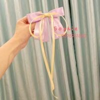 Kẹp nơ SOPHIE Kẹp tóc nơ ruy băng tua rua tiểu thư - kẹp nơ nửa đầu  - 07