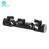 Kẹp ống kẹp thanh cổng kép BGNing 15mm 19mm với đầu kép M6 ARRI Phong cách Rosette Mount cho bộ lồng máy ảnh Hệ thống theo dõi giàn khoan