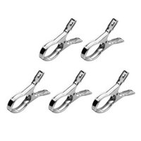 Kẹp Phơi Quần Áo Chăn Mền Inox Chống Gió - Combo 5 kẹp 14cm miệng lớn