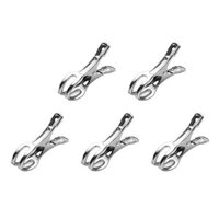 Kẹp Phơi Quần Áo Chăn Mền Inox Chống Gió - Combo 5 kẹp 11cm miệng nhỏ