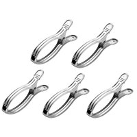 Kẹp Phơi Quần Áo Chăn Mền Inox Chống Gió - Combo 5 kẹp 16cm miệng lớn