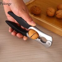 Kẹp quả óc chó POKINGE, Dụng cụ bóc vỏ Pecan hợp kim kẽm đa chức năng, Dụng cụ mở vỏ Kìm quả óc chó bền cầm tay Hạt phỉ