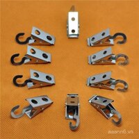 Kẹp rèm bằng thép không gỉ, móc, khóa rèm, kẹp nhỏ, bộ 10 kẹp treo, kẹp rèm tắm