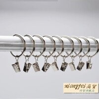 Kẹp rèm dày và gia cố, móc kim loại hoàn toàn với vòng cho rèm cửa, rèm giường, rèm cửa, kẹp sắt