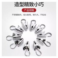 Kẹp rèm móc khóa thép không gỉ phụ kiện kiểu cũ kẹp rèm tắm mạnh mẽ chịu lực dày lắp đặt mở