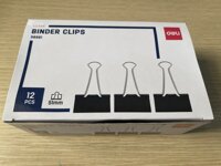 Kẹp sắt đen 51mm hộp giấy Deli E38561