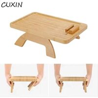 Kẹp Sofa CUXIN Trên Bàn Bên Cạnh, Giá Đỡ Điện Thoại Khay Gỗ Gấp, Dễ Dàng Vệ Sinh Xoay 360 Độ Chống Trơn Trượt Tiết Kiệm Không Gian Quà Tặng Hàng Dự Phòng Ăn Sáng