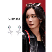 Kẹp tai hình rắn bạc cho phụ nữ, khuyên tai vintage cao cấp không xỏ lỗ, trang sức tai phong cách tối giản châu Âu và Mỹ giữa thế kỷ