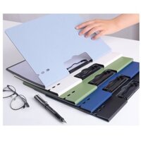 Kẹp tài liệu văn phòng bảng kẹp file giấy tờ cao cấp khổ A4 - B102 - Xanh biển- Kẹp ngang