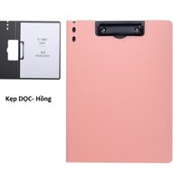 Kẹp tài liệu văn phòng bảng kẹp file giấy tờ cao cấp khổ A4 - B102 -  Hồng - Kẹp trên