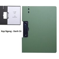 Kẹp tài liệu văn phòng bảng kẹp file giấy tờ cao cấp khổ A4 - B102 - Xanh cỏ- Kẹp ngang