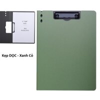 Kẹp tài liệu văn phòng bảng kẹp file giấy tờ cao cấp khổ A4 - B102 - Xanh cỏ - Kẹp trên