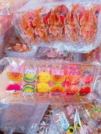 Kẹp tóc càng cua 5 răng nhựa trong  giao ngẫu nhiên