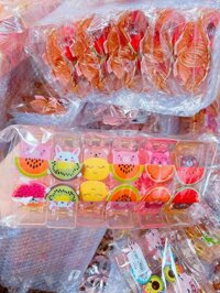 Kẹp tóc càng cua 5 răng nhựa trong  giao ngẫu nhiên