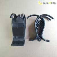 Kẹp tóc càng cua, kẹp càng cua Hàn Quốc 3 răng nhiều màu trơn BanaMoon PK22-3-003 - Set 6 kẹp 3 R Đen