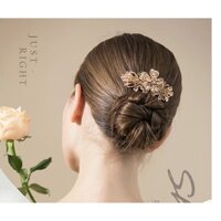 Kẹp tóc đá pha lê cao cấp hình bông hoa phong cách hàn quốc sang trọng