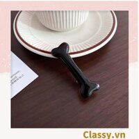 Kẹp tóc dạng clip mỏ vịt, họa tiết minh họa  cục xương đốm tinh nghịch hài hước, có thể dùng làm kẹp giày PK1674 - ĐEN