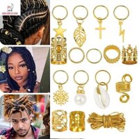 kẹp tóc dreadlock cực xinh Kokingtaipan 259 Chiếc Hạt Dreadlock, Vòng Tóc Trộn Tóc Kẹp, Phụ Kiện Tóc Nối Tóc DIY Quyến Rũ Tóc Bện Ống Dành Cho Nữ Bé Gái