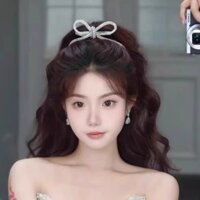 Kẹp tóc hình bướm đính đá, phụ kiện tóc cho cô dâu, tiệc cưới, vương miện, kẹp tóc