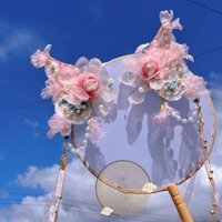 Kẹp Tóc Hình Bướm Đính Tua Rua Phong Cách Cổ Điển