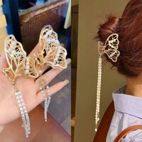 Kẹp tóc hình bướm phối tua rua thời trang dành cho nữ