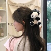 Kẹp tóc hình gấu trúc dễ thương, kẹp tóc công chúa, kẹp tóc vui nhộn, phụ kiện tóc phía sau đầu, kẹp cá mập, trang trí tóc mới