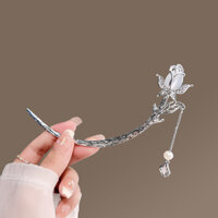 Kẹp tóc hình mặt trăng cong cho phụ nữ, thiết kế mới theo phong cách Trung Quốc