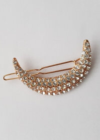 Kẹp tóc hình vầng trăng đính đá KAH56 - Vàng