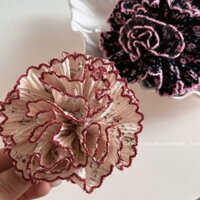 Kẹp tóc hoa vải xếp ly kích thước trung bình, kẹp tóc ngọt ngào nhẹ nhàng, kẹp cá mập, phụ kiện tóc mới