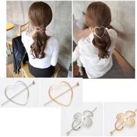 Kẹp tóc kiểu mới cho bạn gái tóc dài - KAH54 lượn sóng vàng