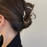 Kẹp tóc kim loại hình học - kẹp tóc tam giác - kẹp tóc gợn sóng phong cách vintage - kẹp tóc càng cua thời trang mẫu mới phong cách Hàn Quốc - Mẫu 1