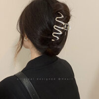Kẹp tóc kim loại hình học - kẹp tóc tam giác - kẹp tóc gợn sóng phong cách vintage - kẹp tóc càng cua thời trang mẫu mới phong cách Hàn Quốc - Mẫu 5