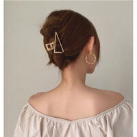 Kẹp tóc kim loại tam giác trang trí tóc phong cách Vintage