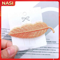 Kẹp tóc mái hình lá NASI xinh xắn dễ thương kẹp tóc cute nữ - Màu hồng cam